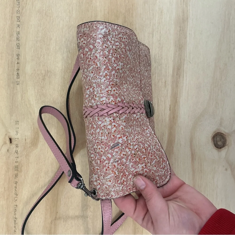 Patriricia Nash Floral Pink Crossbody Bag with Braided Accent - Picture 2 of 5